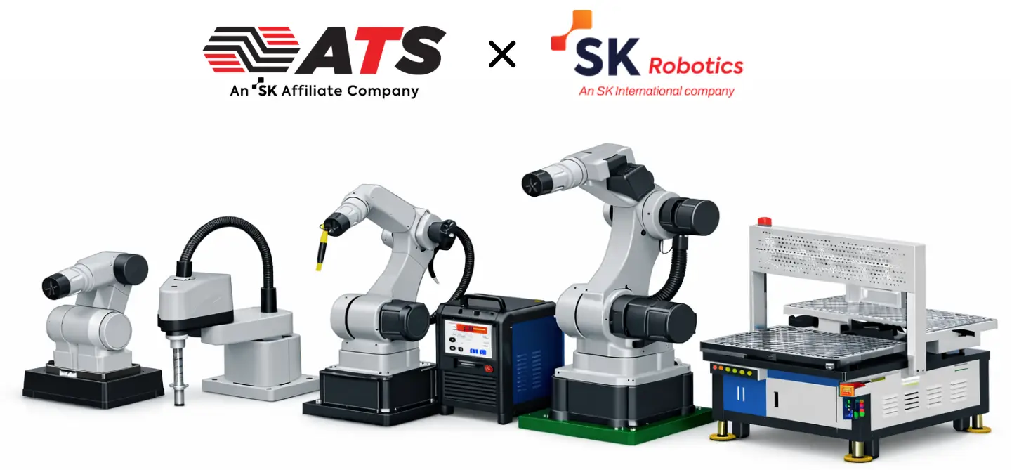 Robotic arms performing automated assembly in factory
